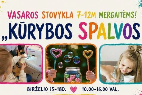 „Kūrybos spalvos“ Panevėžyje: keturios dienos be ekranų