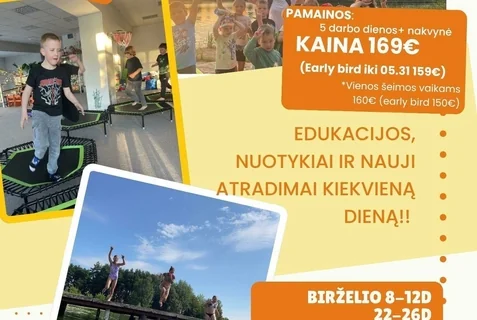 Vaikų vasaros stovykla Utenoje: rugpjūčio pamaina su nakvyne