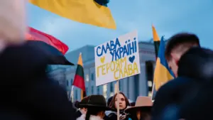 Vilniuje – solidarumo mitingas Ukrainos Nepriklausomybės dienai