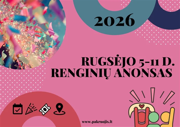 Pakruojo rajone spalio 5–11 d. – kinas, parodos ir mankštos